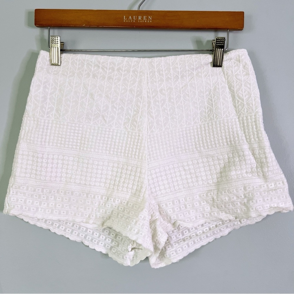 Free People White Eyelet Shorts Size 6